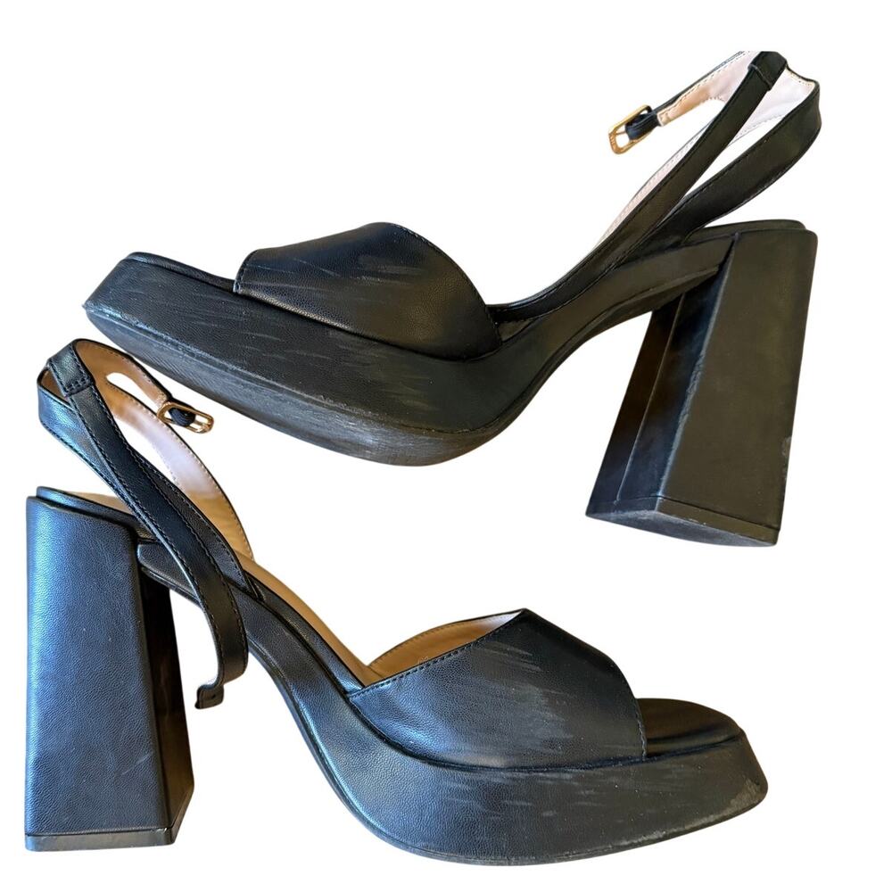 ✨ True Y2K black chunky platform heels ✨